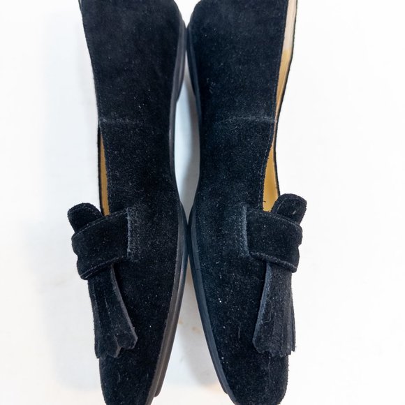 Talbots Womens Size 5 Loafer Becca Kiltie Black Driving Moccasin Suede New - Picture 3 of 6
